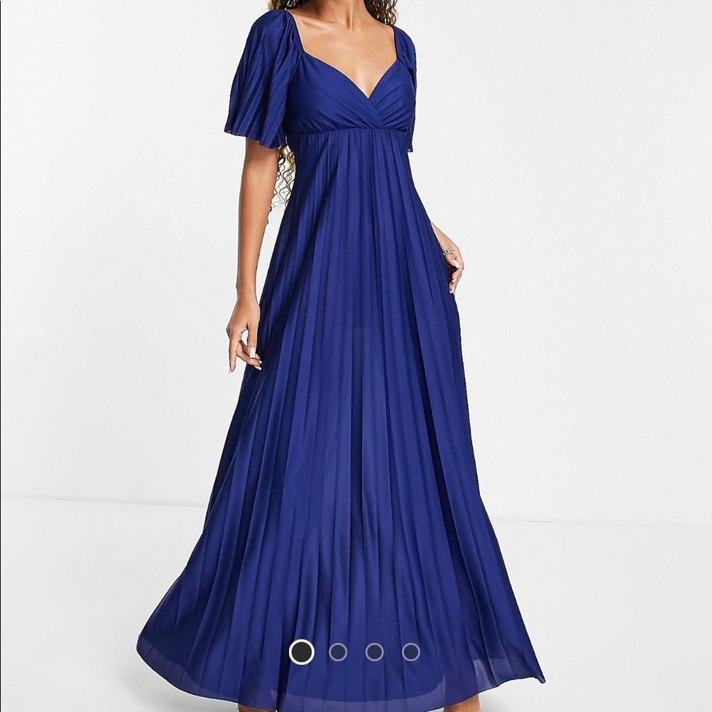 Pleated Maxi dress - Blue
